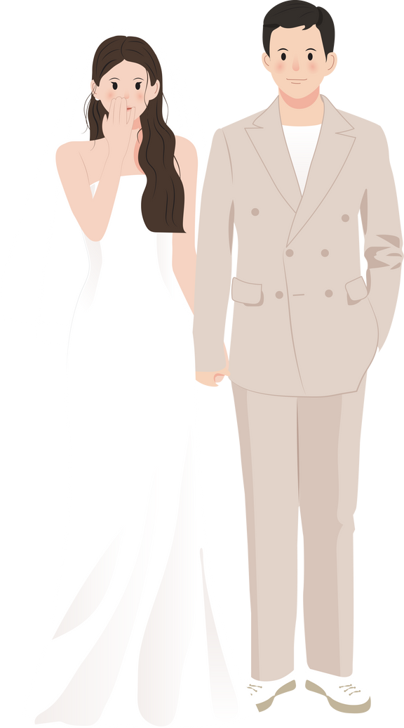 Groom and Bride cartoon 4